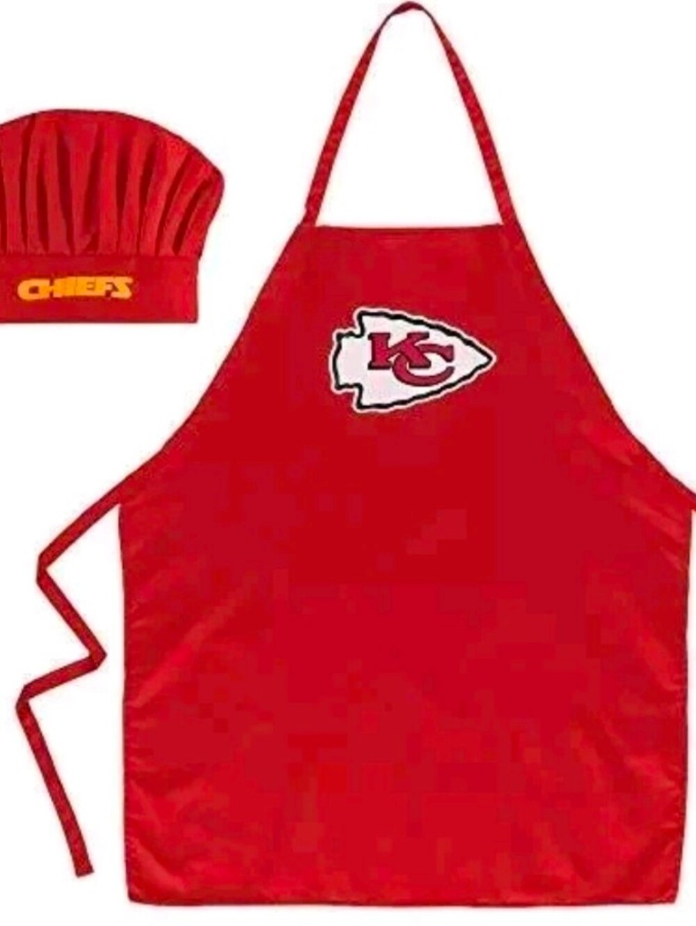 NFL Kansas City Chiefs Red Chef Apron & Hat Set - Adult